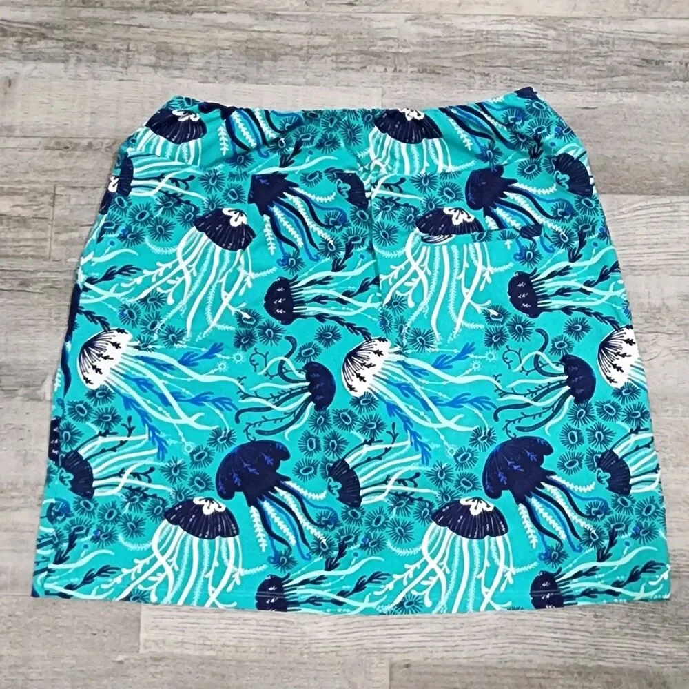 Katherine Way Skort Jellyfish Green/Blue Multicolor Golf  Women's Size Large - Picture 4 of 8